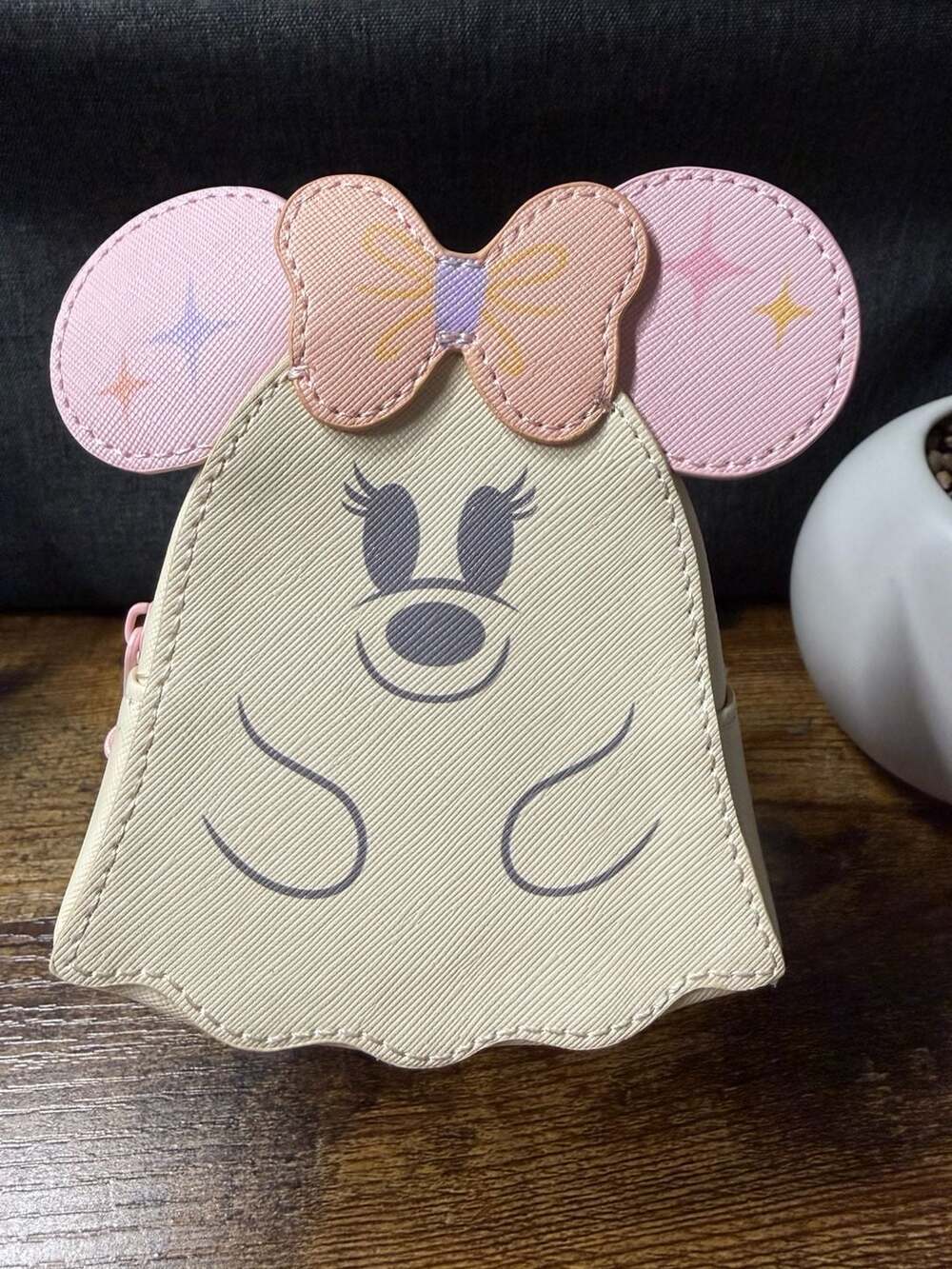 NWT Disney Parks Minnie Mouse Pastel Cutie Ghost Bag Charm